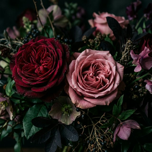 Dark floral background